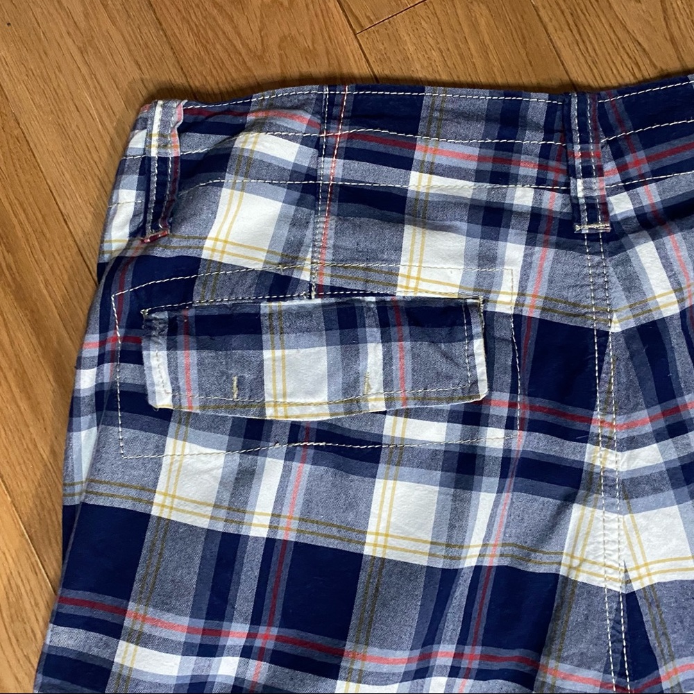 Nautica Jean Co. Blue, White, Red, & Yellow Plaid Bermuda Shorts - Picture 5 of 16